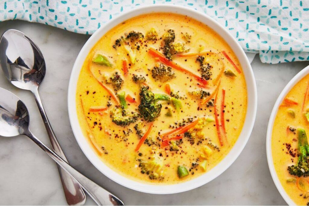 27 Easy Meal Prep Recipe Ideas to Shake Up Your Routine meal prep This creamy broccoli cheddar soup is low in carbs and packed with flavor, making it a comforting and filling keto meal prep option for chilly days.