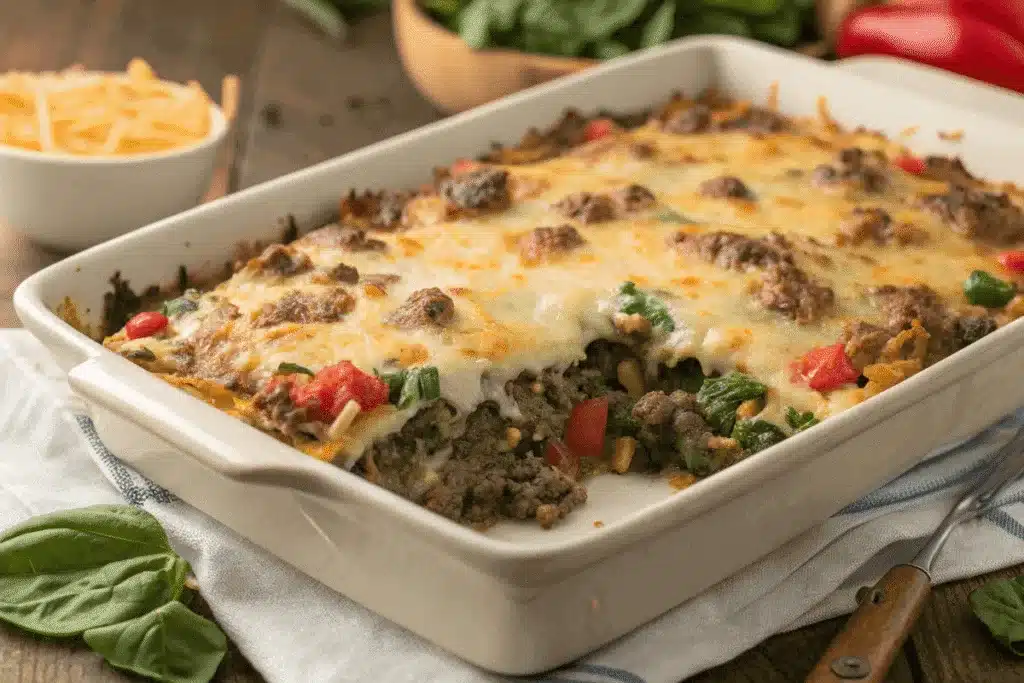 Keto Ground Beef Casserole