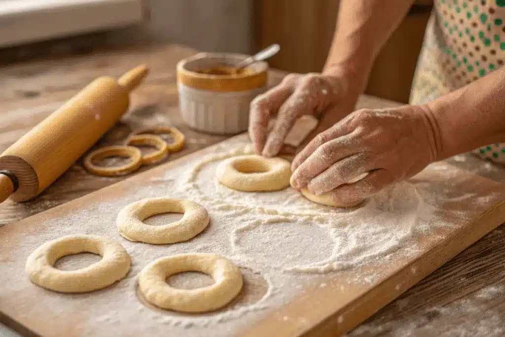 Protein Bagels Recipe That Transformed My Mornings (Easy, Healthy, and High Protein) Protein bagels recipe Shaping protein bagel dough by hand